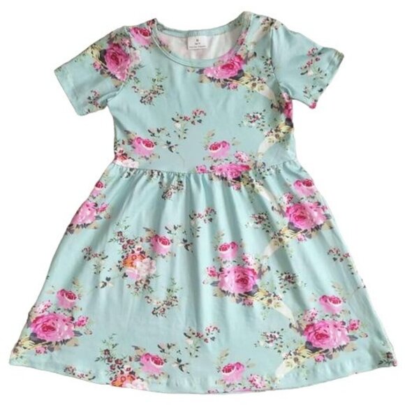 Light Blue, Spring Fling Dress, Short Sleeve, Knee Length 12 - 18 Months - Picture 1 of 4